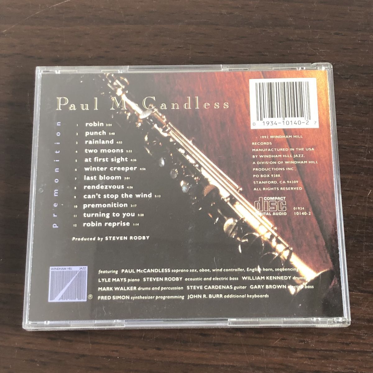 Paul McCandless (ポール・マキャンドレス) / Premonition / Windham Hill Records_画像3