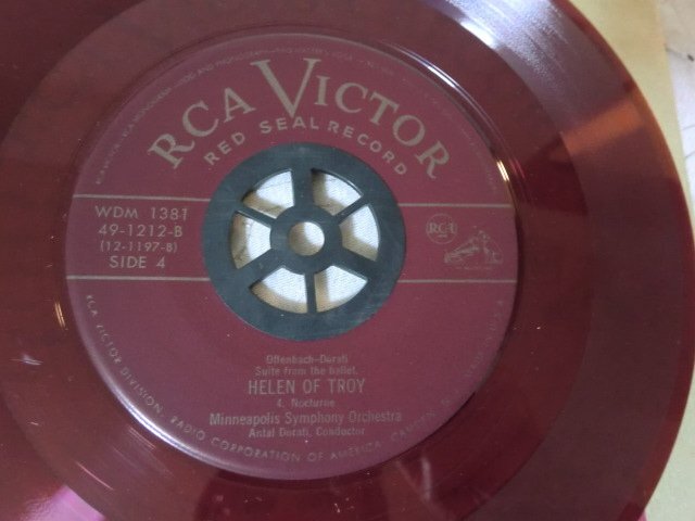 (KAW)何点でも同送料 3EP/赤 レコード/米 RCA VICTOR/Antal Dorati Ballet Suite from Helen of Troy アンタル ドラティトロイ バレエ組曲_画像4