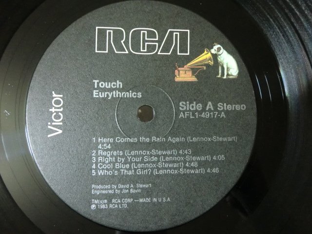 (Q)何点でも同送料 LP/レコード/Eurythmics「Touch/RCA/AFL1-4917/ユーリズミックス_画像3