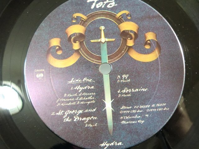 (AJ)何点でも同送料 LP/レコード/まとめて2枚/帯/Toto「Toto」/CBS/Sony/25AP 1151/TOTO/HYDRA/FC36229の画像3