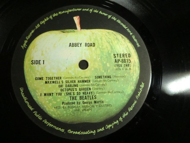 (Q)何点でも同送料 LP/レコード/(2)The Beatles/ビートルズ/Abbey Road(アビィ・ロード)Apple/ AP8815_画像4