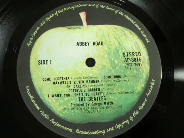 (Q)何点でも同送料 LP/レコード(3)ビートルズ/アビイ・ロード/APPLE AP8815・ Beatles, The ABBEY ROADの画像4