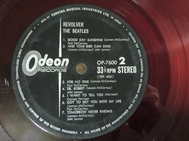 (Q)何点でも同送料 LP/レコード/赤盤/The Beatles/Revolver/Odeon(OP-7600/ビートルズ/リボルバーの画像3