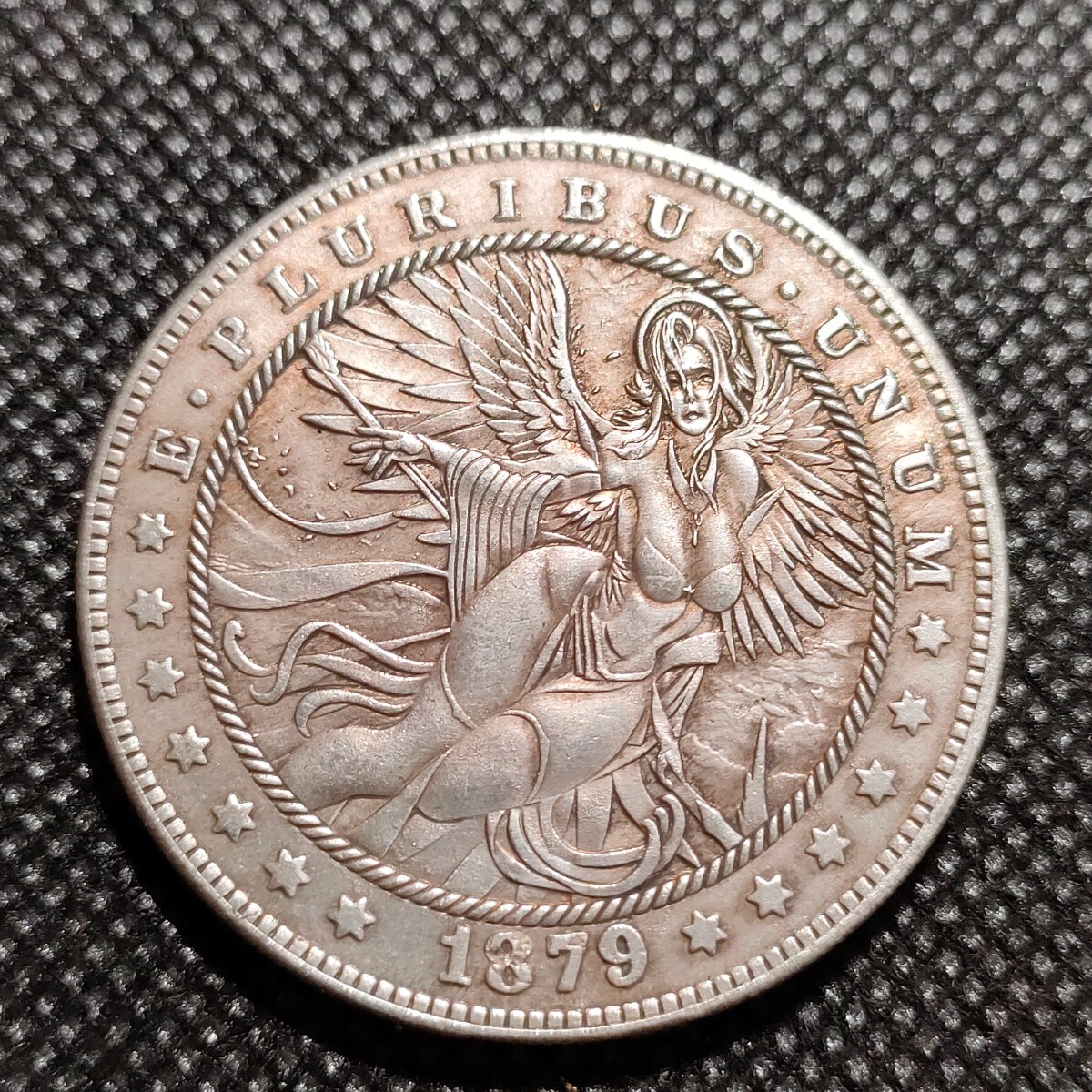 5614 アメリカ古銭 ルンペン 約38mm イーグル チャレンジコイン コイン アンティーク ホーボーの画像1