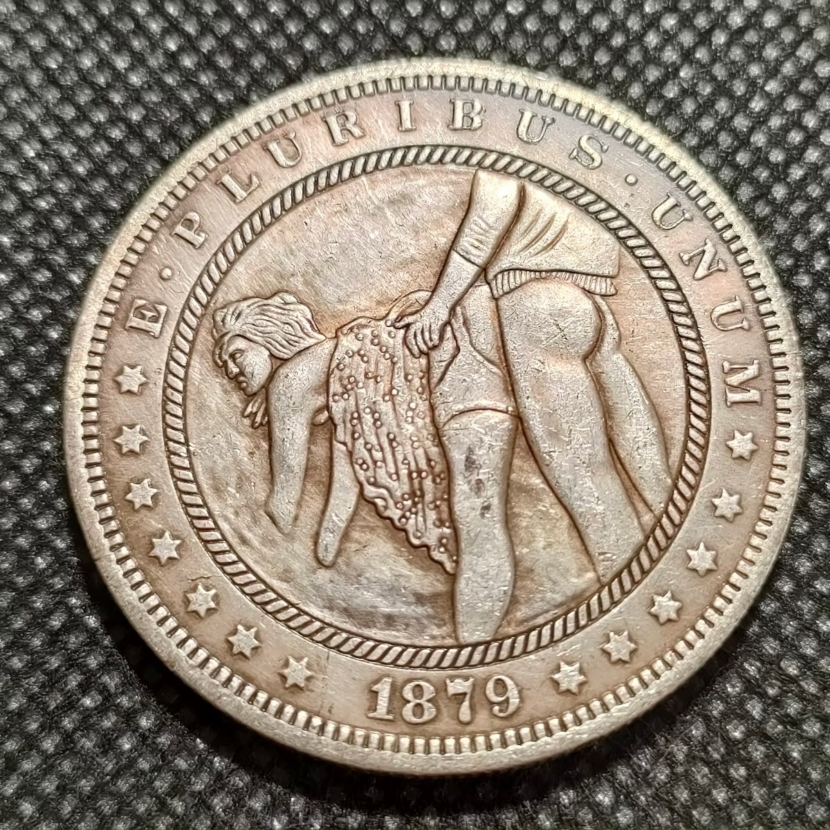 5642 アメリカ古銭 ルンペン 約38mm イーグル チャレンジコイン ゴルフマーカー コイン アンティーク ホーボーの画像1