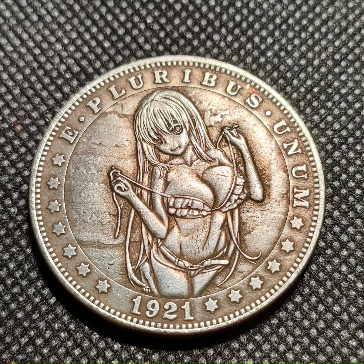 5708 アメリカ古銭 ルンペン貨幣 約38mm イーグル チャレンジコイン コイン アンティーク ホーボーの画像1