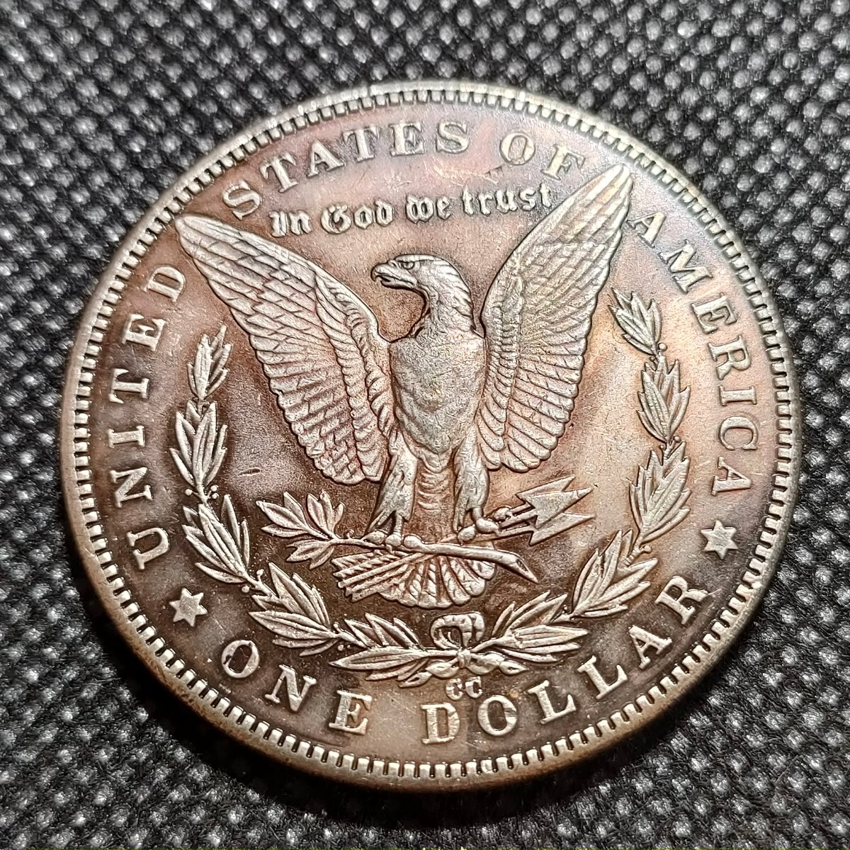 5833 アメリカ古銭 ルンペン 約38mm イーグル チャレンジコイン ゴルフマーカー コイン アンティーク ホーボーの画像2