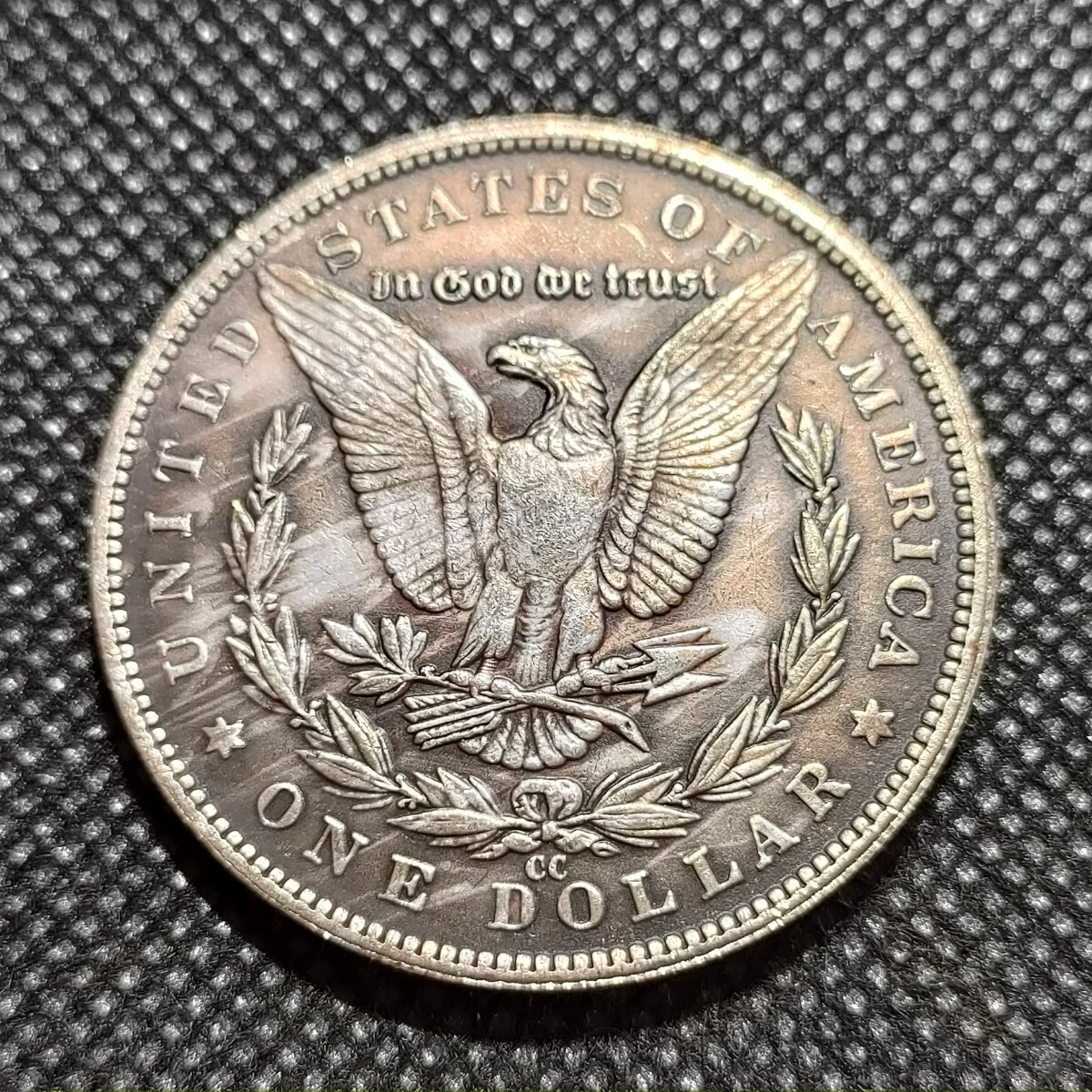 5838 アメリカ古銭 ルンペン 約38mm イーグル チャレンジコイン ゴルフマーカー コイン アンティーク ホーボーの画像2