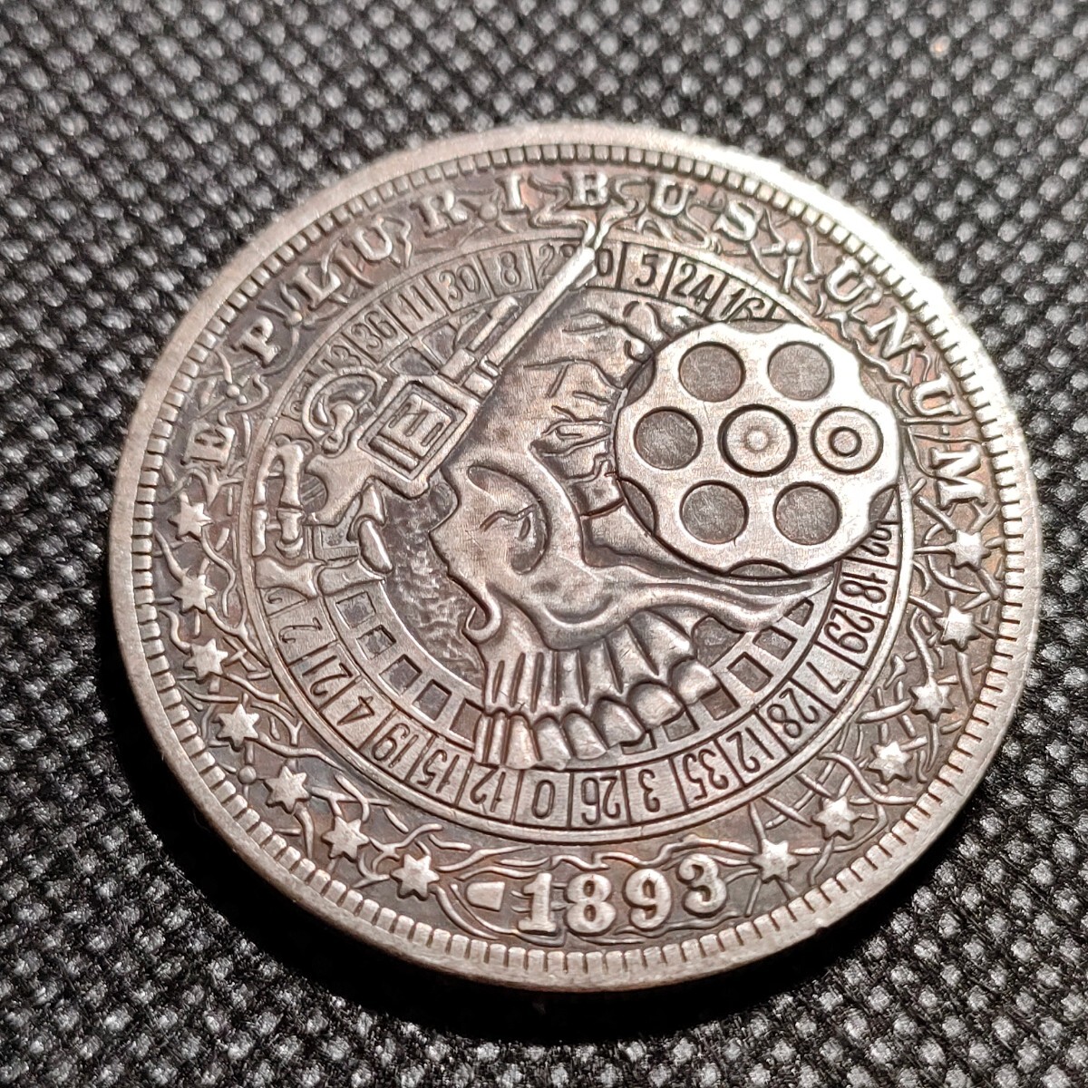 6018 アメリカ古銭 ルンペン 約38mm イーグル チャレンジコイン コイン アンティーク ホーボーの画像1