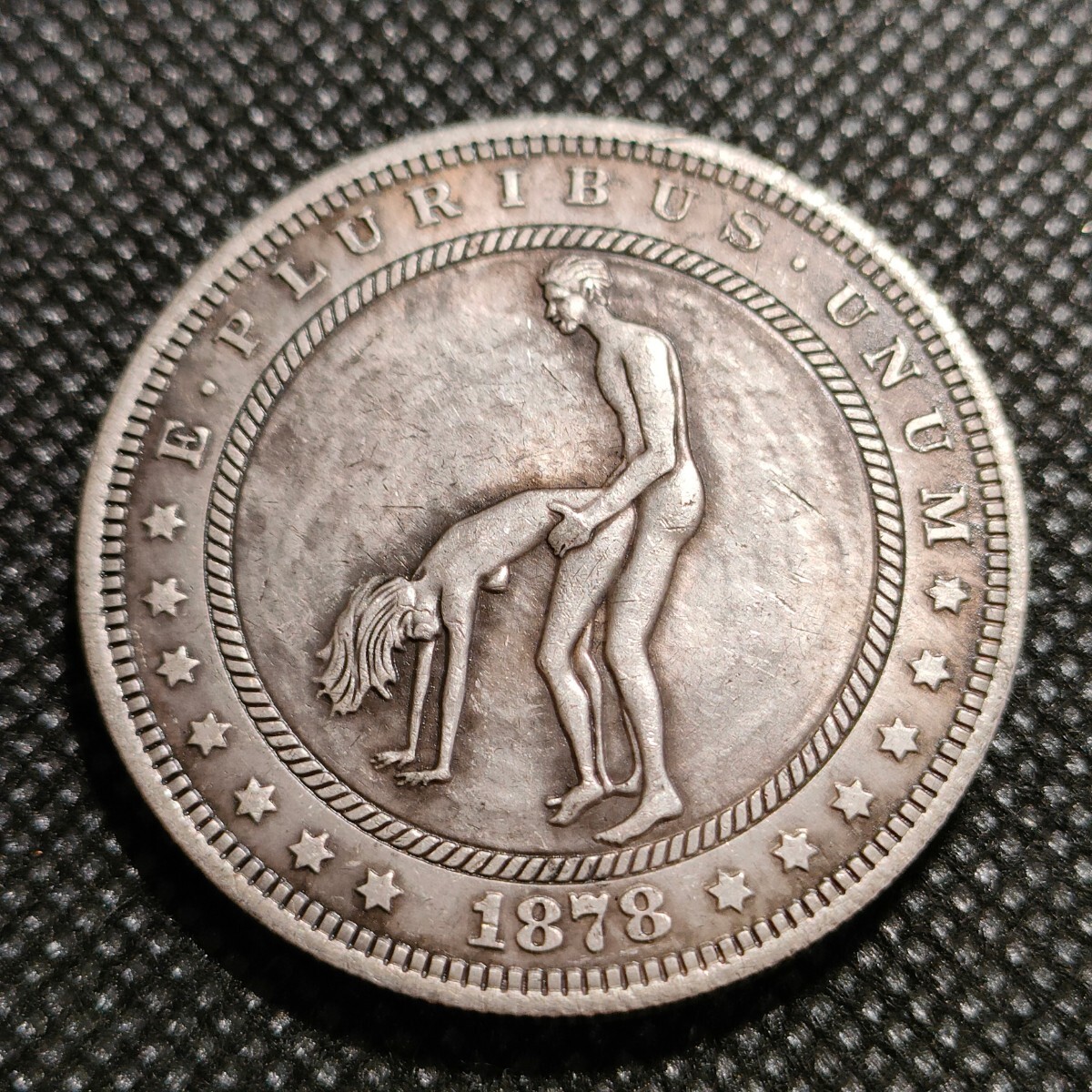 6037 アメリカ古銭 ルンペン 約38mm イーグル チャレンジコイン ゴルフマーカー コイン アンティーク ホーボーの画像1