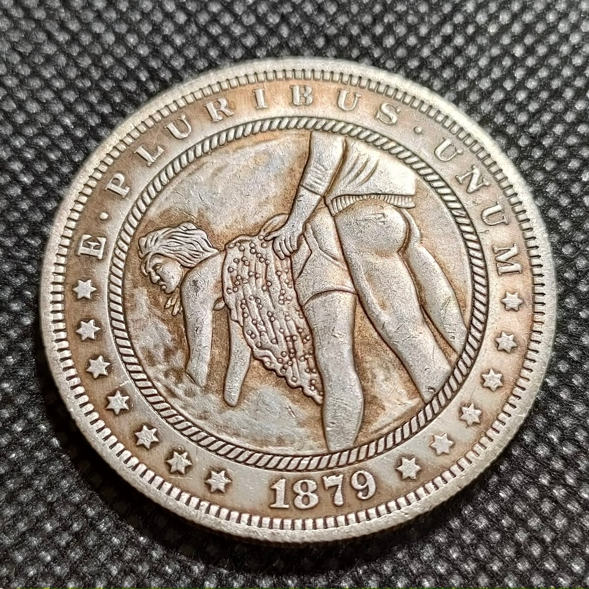 6121 アメリカ古銭 ルンペン 約38mm イーグル チャレンジコイン ゴルフマーカー コイン アンティーク ホーボーの画像1