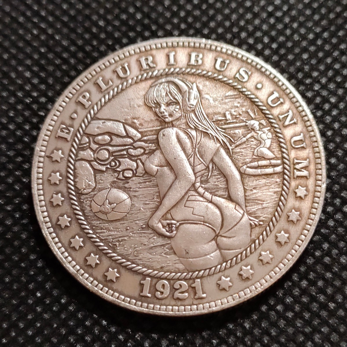 6213　アメリカ古銭　ルンペン　約38mm　イーグル　チャレンジコイン　コイン　アンティーク　ホーボー_画像1