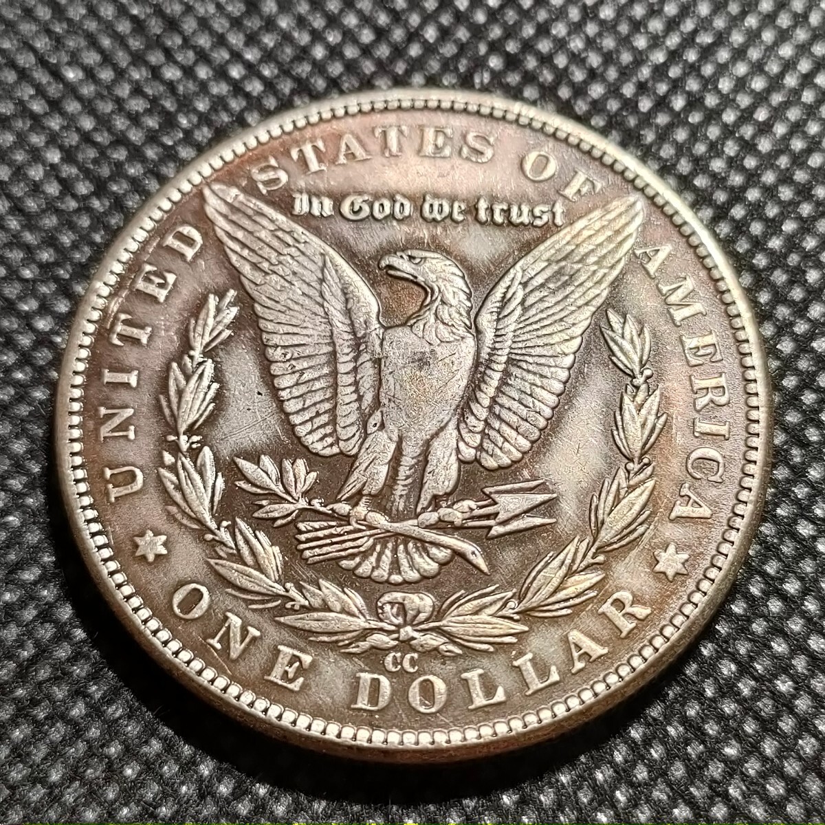 6551　アメリカ古銭　ルンペン　約38mm　イーグル　チャレンジコイン　ゴルフマーカー　コイン　アンティーク　ホーボー_画像2