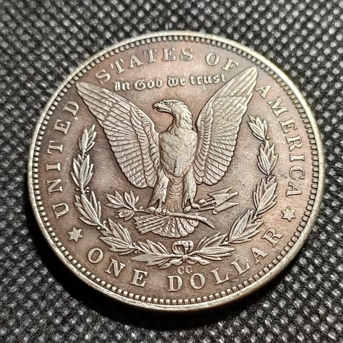 6558 アメリカ古銭 ルンペン 約38mm イーグル チャレンジコイン ゴルフマーカー コイン アンティーク ホーボーの画像2