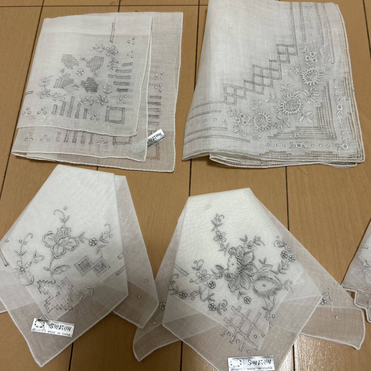 新品未使用　汕頭刺繍ハンカチまとめ売り12枚セット　スワトウ　SWATOW_画像2