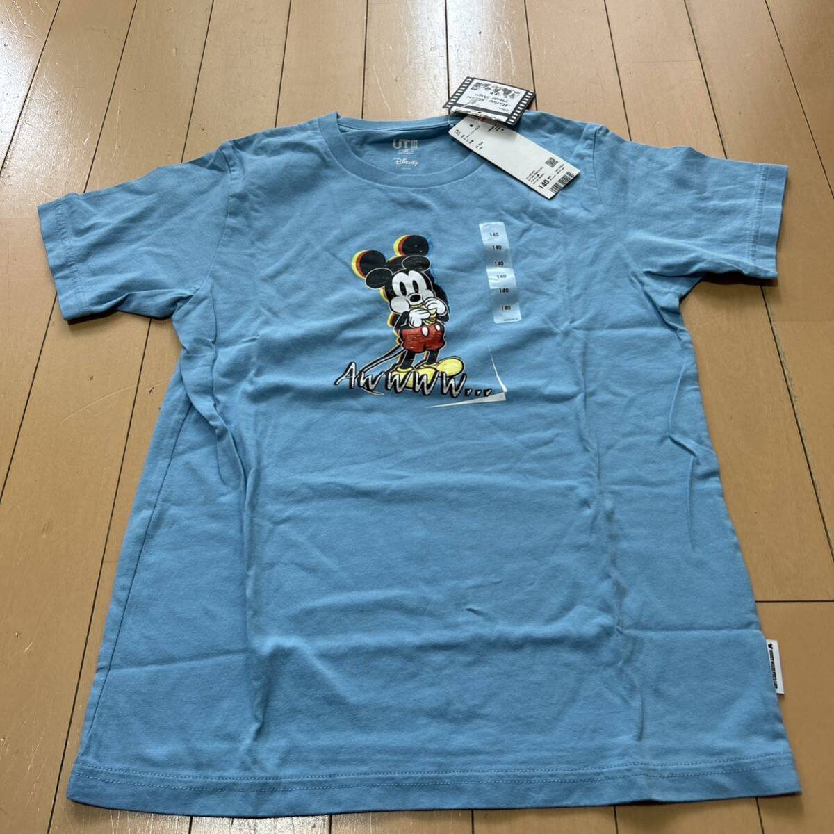  новый товар не использовался Uniqlo UNIQLO140 размер Disney сотрудничество Mickey фото Dayz футболка 