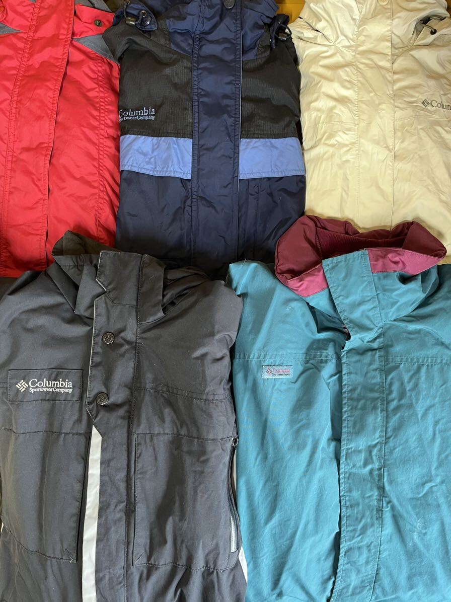 USA old clothes . Colombia nylon jacket 9 pieces set set sale 1 jpy start . sale America old clothes Columbia outdoor outer 