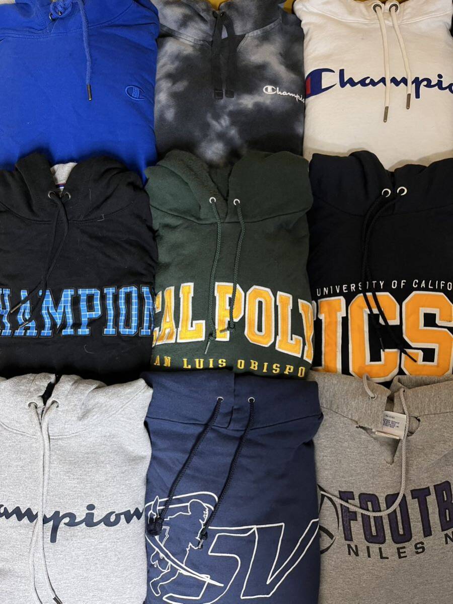 USA old clothes . Champion sweat Parker 15 pieces set set sale 1 jpy start . sale America old clothes champion print pull over 