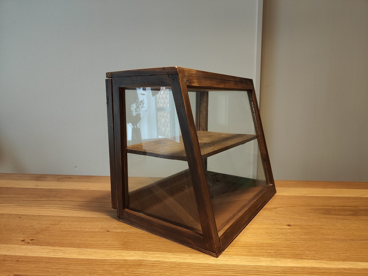  wooden glass case cabinet showcase secondhand goods 