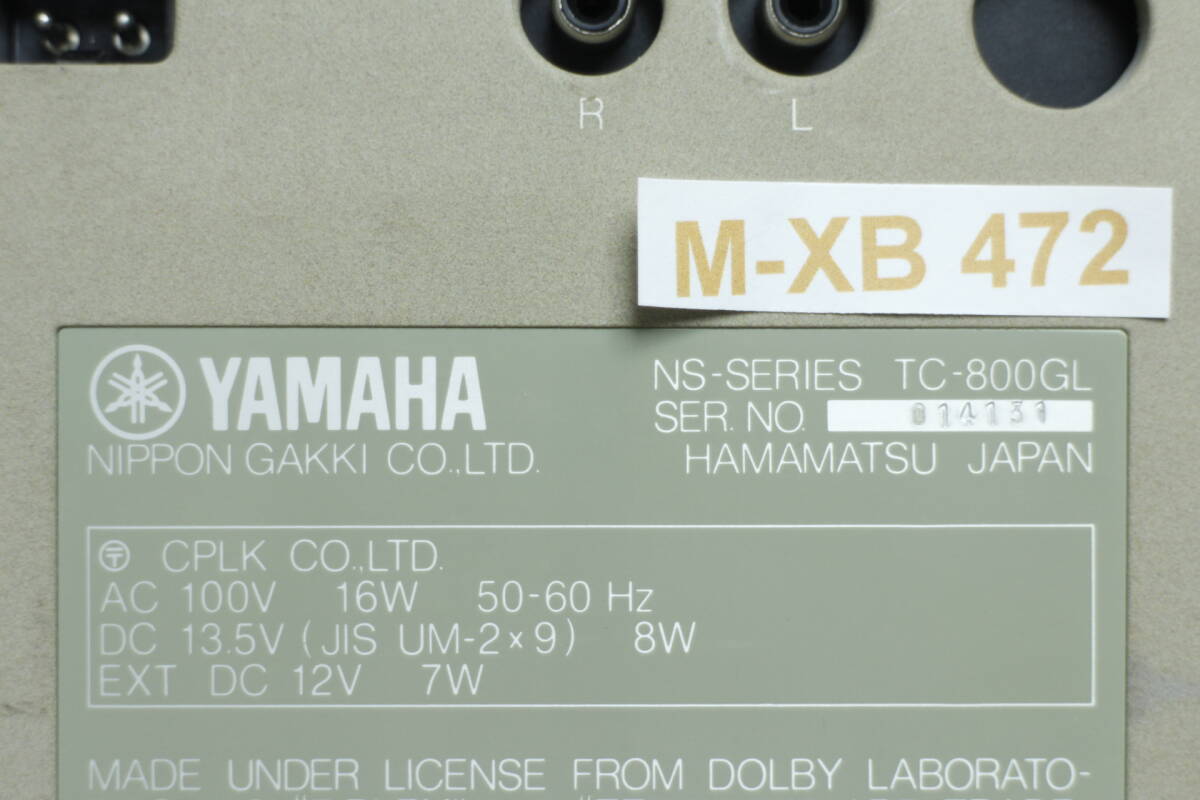 M-XB-472 Yamaha TC-800GL ヤマハ カセットデッキ マリオ ベリーニ ヤマハ TC-800-GL 1976年昭和代 美品 レア完動品の画像9