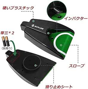 Saplizeセープライズ ゴルフパター練習用マット ボールマーカー・自動ボールリターナー付き 滑り止め 50*305cm_画像3