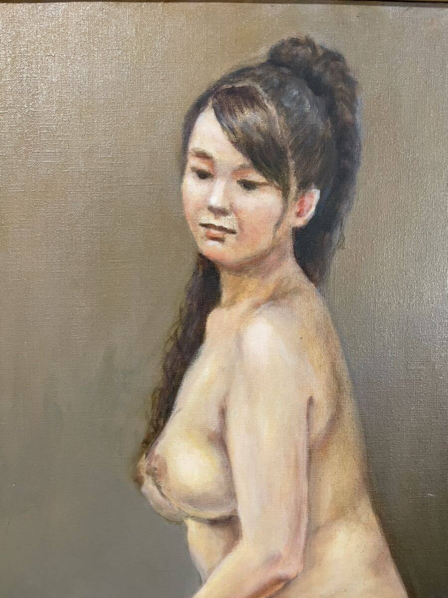 額装 油画 裸婦 （No0114）_画像2