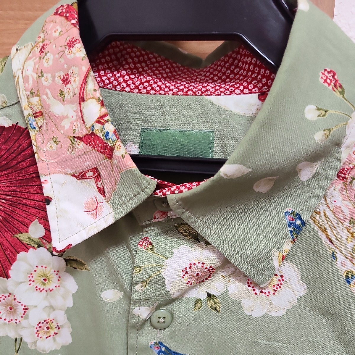  this season Karl hell m( Pink House )2024 year .. peach .. print shirt blouse beautiful goods 