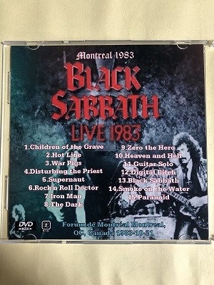 BLACK SABBTH DVD VIDEO Live in Montreal 1983 Ian Gillan 1枚組 同梱可能の画像2