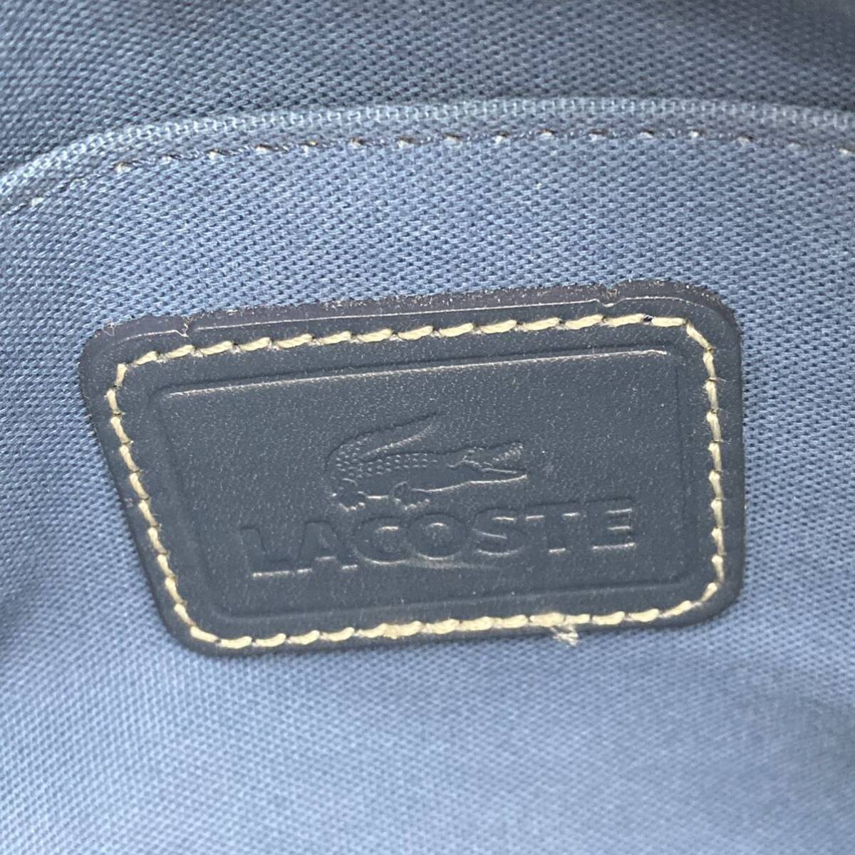  unused LACOSTE Lacoste clutch bag second bag key attaching navy 