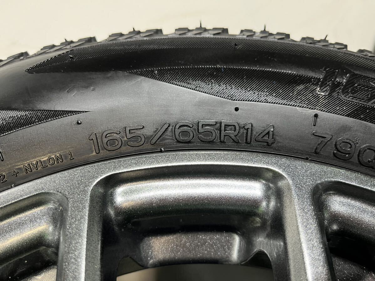 美品【管理番号 243-100】 ヴェルサンディ 14インチ 5.5J +38 PCD100-4H 165/65R14 ナンカン スタッドレス エブリー ソリオ 等_画像7