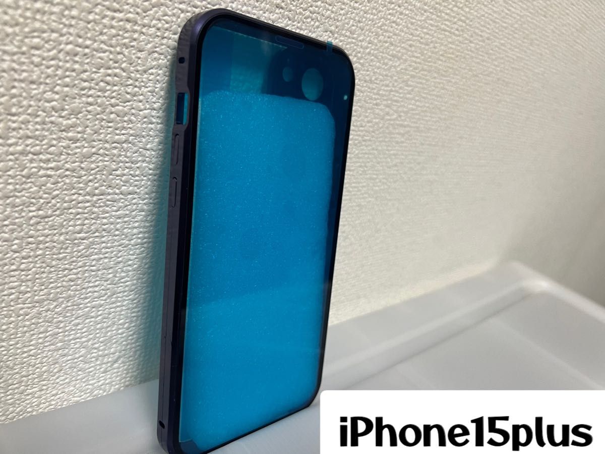 最新機種 iPhone15plus ゴールド 耐衝撃 両面 強化ガラス レンズ保護 スライドロック 高硬度ガラス アルミ合金 安い