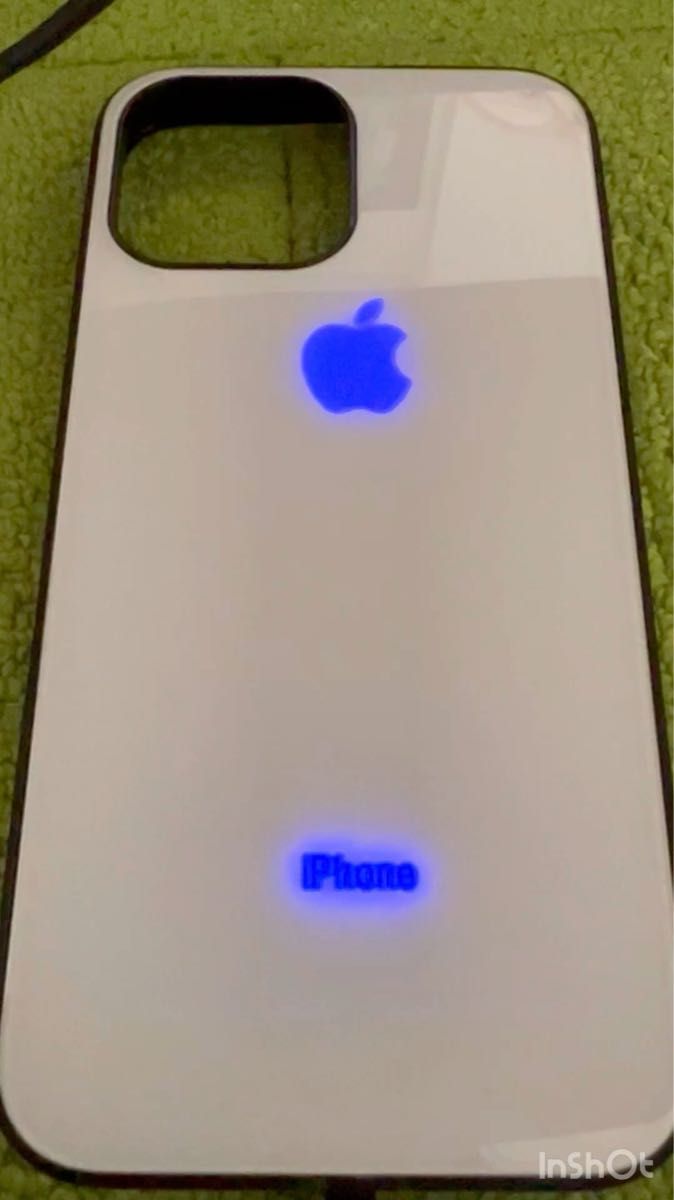 光る iphone14promax ホワイト ケース LED led 発光 人気商品 トレンド 韓国 安い 本体連動 カラフル