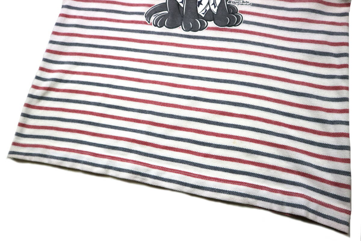 訳あり（補修1）/秀逸絵柄！◆日本製 Shonanbo ショーナンボ― 綿100鹿の子地 半袖Tシャツ◆Mサイズ（身長168-172センチ位）の画像4