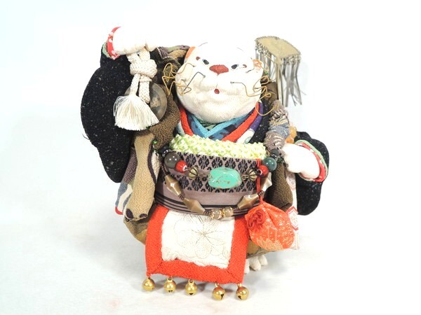 上原装子/まねきにゃんこ/招き猫/創作人形/高:19cm/作家物/置物 上原装子/まねきにゃんこ/招き猫/創作人形/高:19cm/作家物/置物