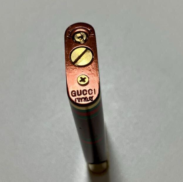 グッチ GUCCI ライター レトロ ヴィンテージ喫煙グッズ 喫煙具 ライター 茶系 シェリーラインの画像6