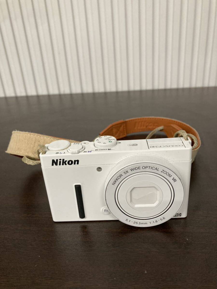 ★ ジャンク Nikon COOLPIX P340 コンパクトデジタルカメラ ホワイト デジカメ ニコンの画像1