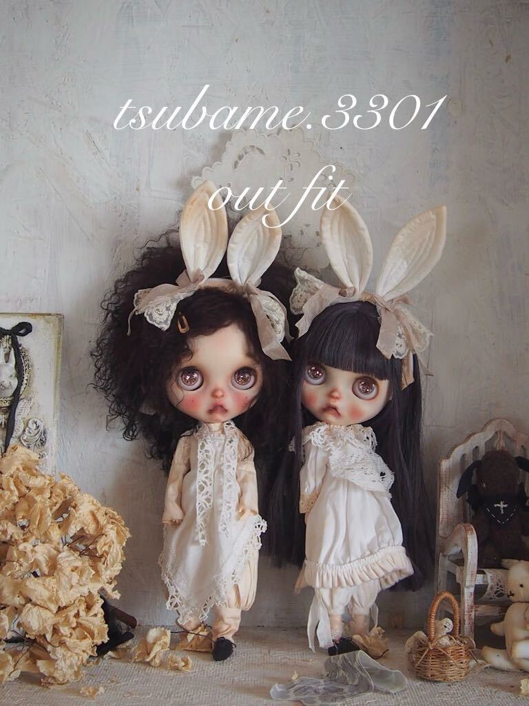 tsubame.3301 Blythe outfit アンティークレースたっぷりの春のコーディネートの画像2