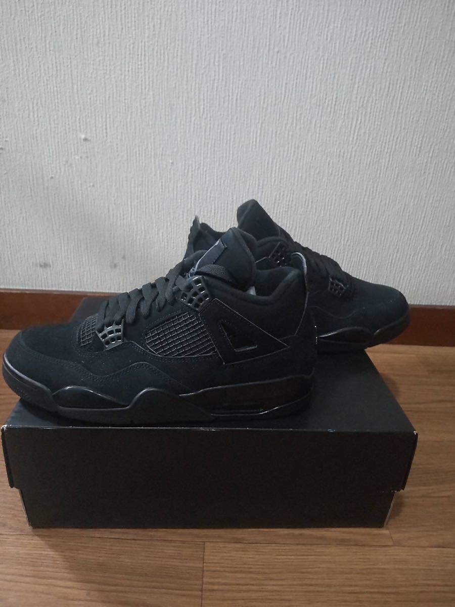 【新品未使用】Nike Air Jordan 4 Black Catナイキ ジョーダン4 ブラックキャット メンズ27.5㎝　NIKE AIR JORDAN RETRO レトロ 4_画像3