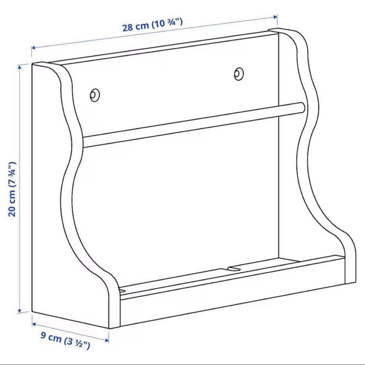 ①[組立済/未使用] IKEA LEVLA レヴラ ダークブラウン ウォールオーガナイザー インテリア雑貨 シェルフ 小物入れ