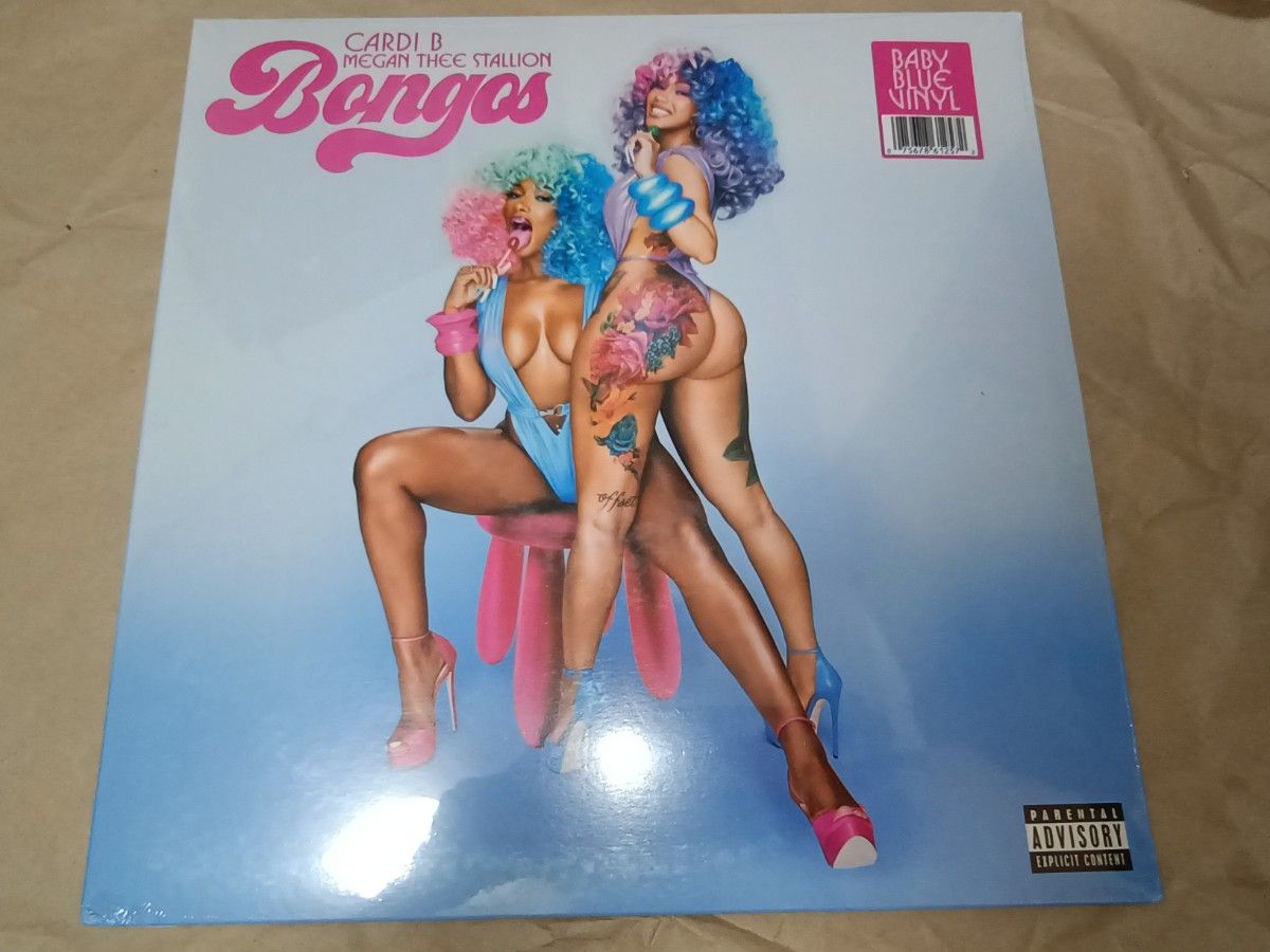 BONGOS Cardi B feat. Megan Thee Stallion BlueレコードLP US Official 