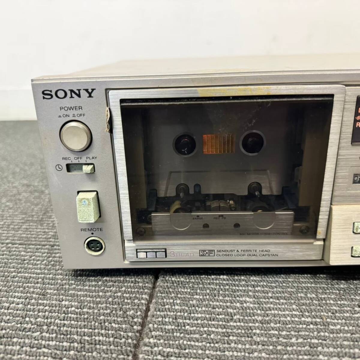 W402-K32-3838 SONY ソニー TC-K75 3ヘッド カセットデッキ プレーヤー レコーダー 日本製 50/60Hz 通電確認OKの画像2