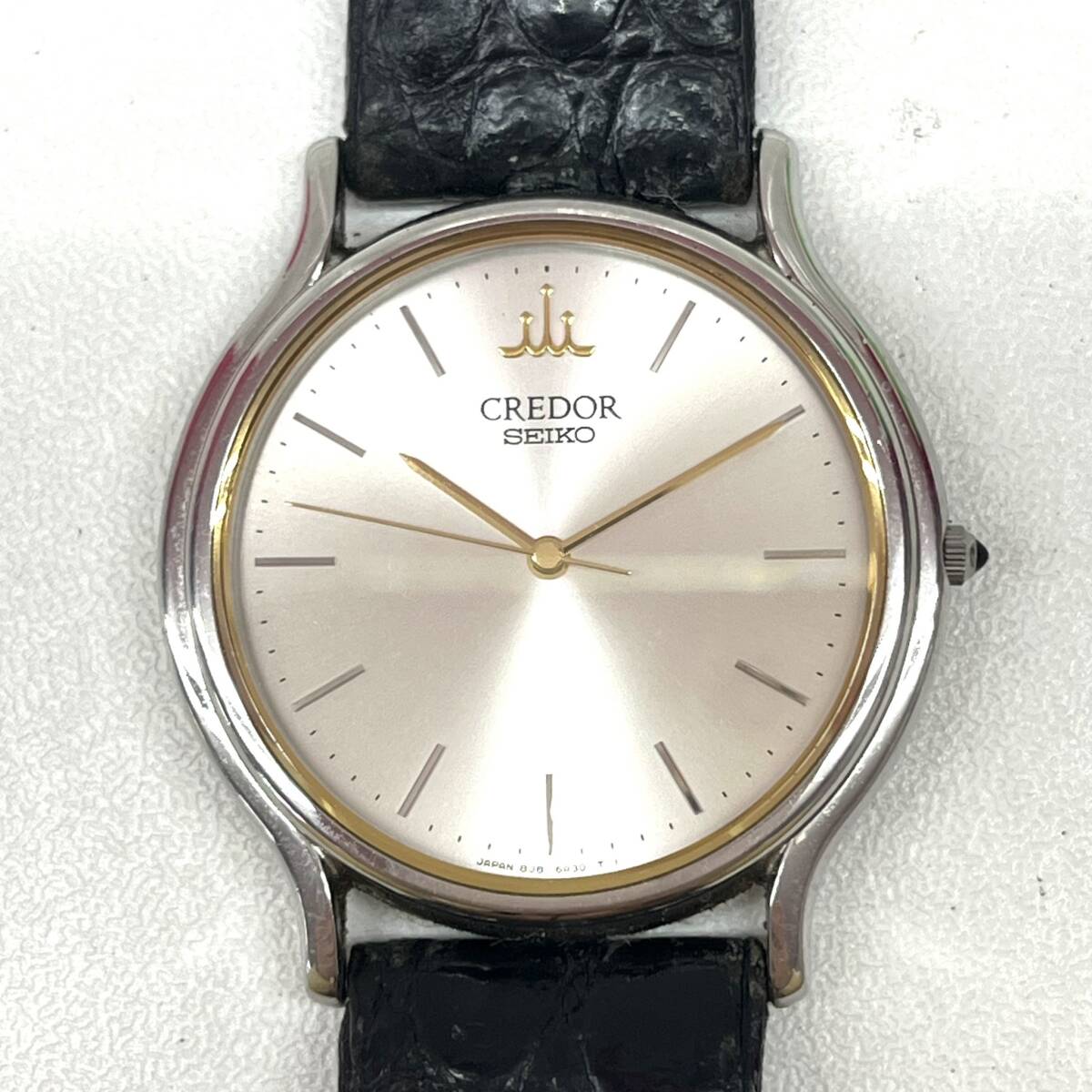R024-K51-355 SEIKO Seiko CREDOR Credor 8J81-6A30 кварц мужские наручные часы работа 