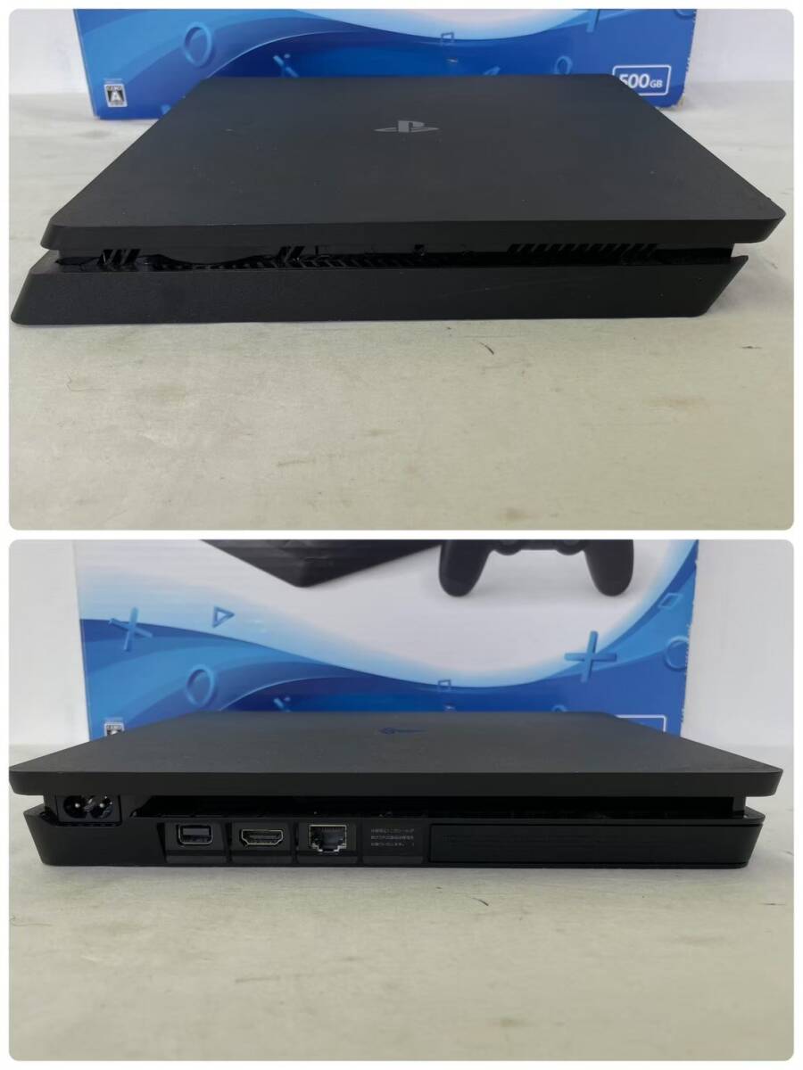 R250-K46-1035 SONY ソニー PlayStation4 PS4 CUH-2200A 本体 ブラック 500GB コントローラー ブルー キングダムハーツⅢ 外箱付 通電OKの画像8