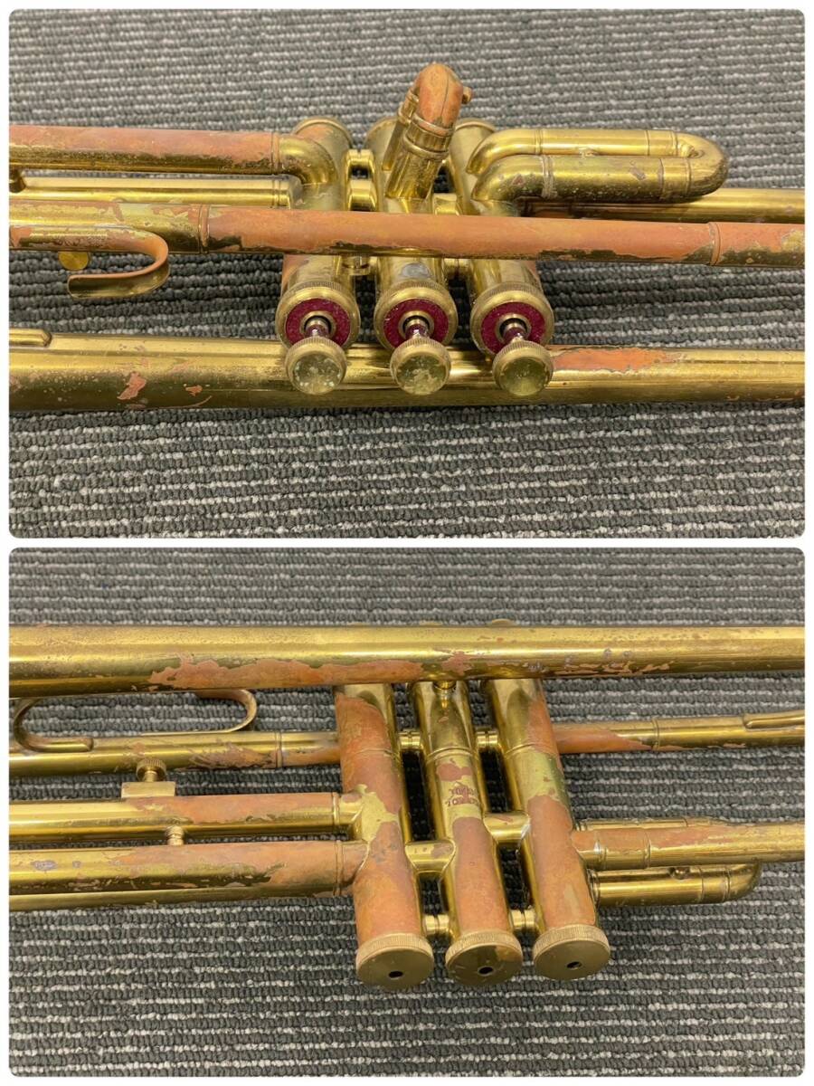 W309-K51-744 TOKAN トーカン Prima No.11 トランペット ゴールドカラー マウスピース YAMAHA 金管楽器 ハードケース付_画像10