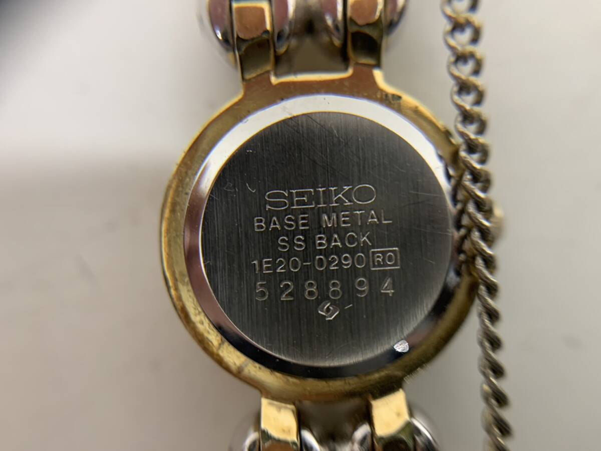 【BF-8328】１円～ SEIKO 1E20-0290 クオーツ 腕時計 ブランド時計 不動品 セイコー レディース メンズ ユニセックスの画像3
