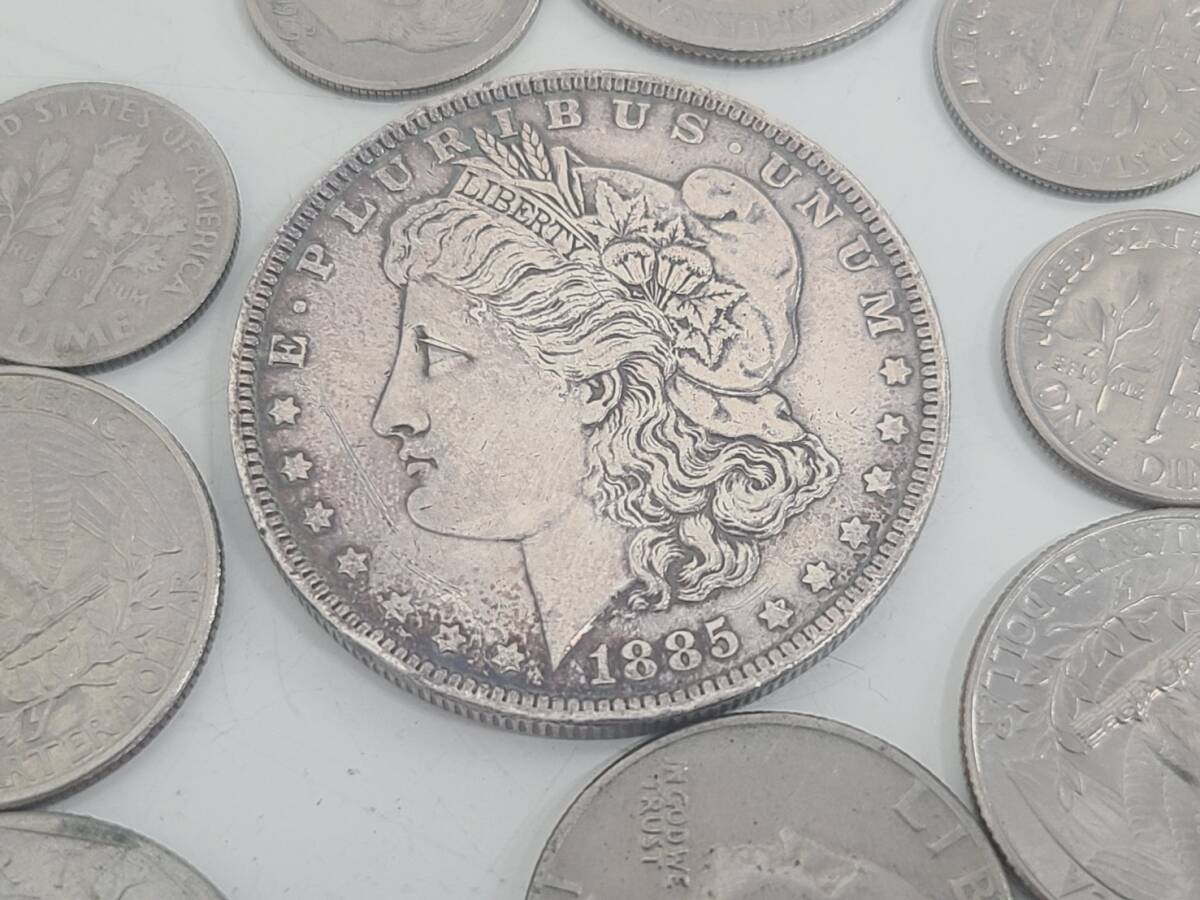 [BF-8366][1 иен ~]LIBERTY COIN. суммировать Liberty серебряная монета годы предмет античный память медаль полная масса 472g текущее состояние хранение товар 