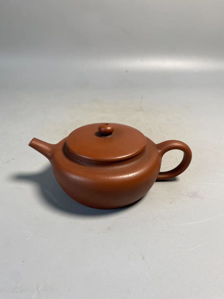 旧家蔵出 陶磁器 朱泥 紫泥 急須 唐物 時代物 茶壷 煎茶道具 中国宜興 白泥 紫砂 中国美術 中国古玩_画像1