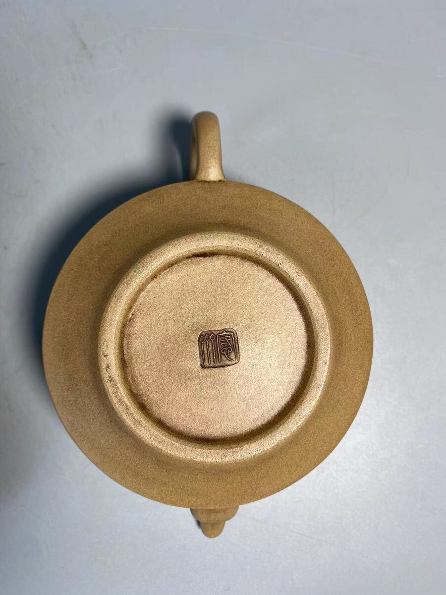 旧家蔵出 清朝期 陶磁器 白泥 紫泥 時代物 朱泥 茶壷 煎茶道具 中国宜興 紫砂 中国美術 中国茶器の画像7