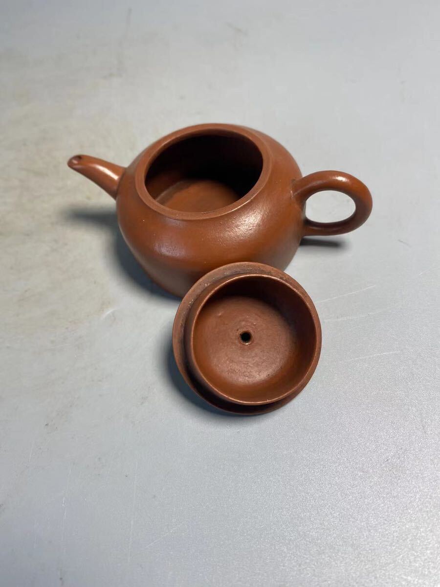 旧家蔵出 寅春 紫泥 孟臣 朱泥 陶磁器 急須 白泥 時代物 茶壷 煎茶道具 中国宜興 紫砂 中国美術 中国古玩 中国茶器の画像5