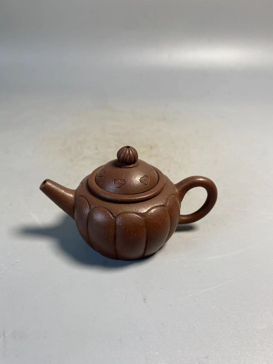 旧家蔵出 清時代 陶磁器 萬寶 朱泥 紫泥 急須 中国唐物 茶壷 煎茶道具 中国宜興 紫砂 白泥 中国美術